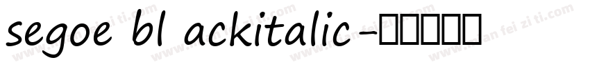 segoe bl ackitalic字体转换